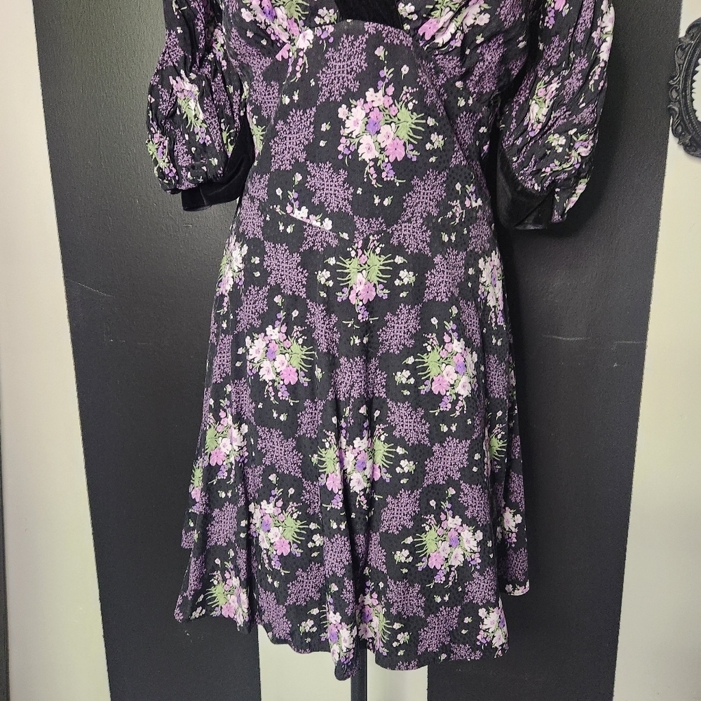 Ted Baker Black and Purple Dress - Picture 4 of 7